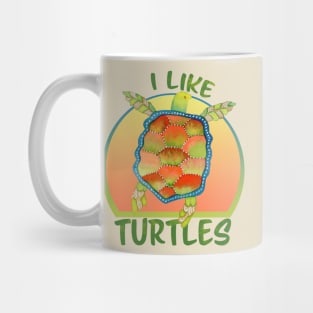 I like turtles - tropical colors Mug